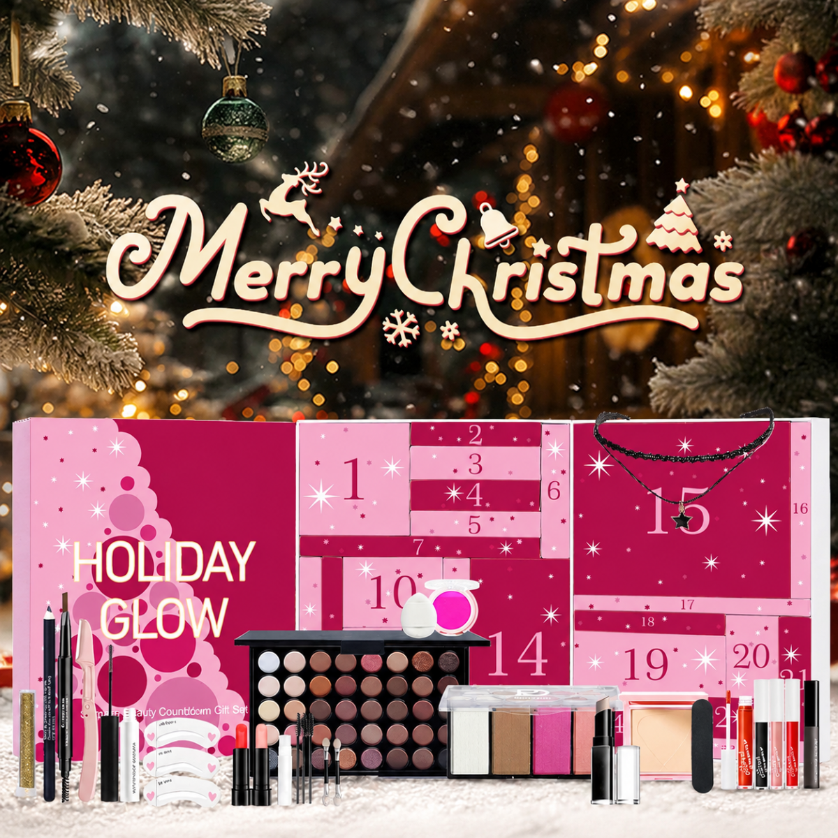 Weihnachtliches Make-up-Geschenkset