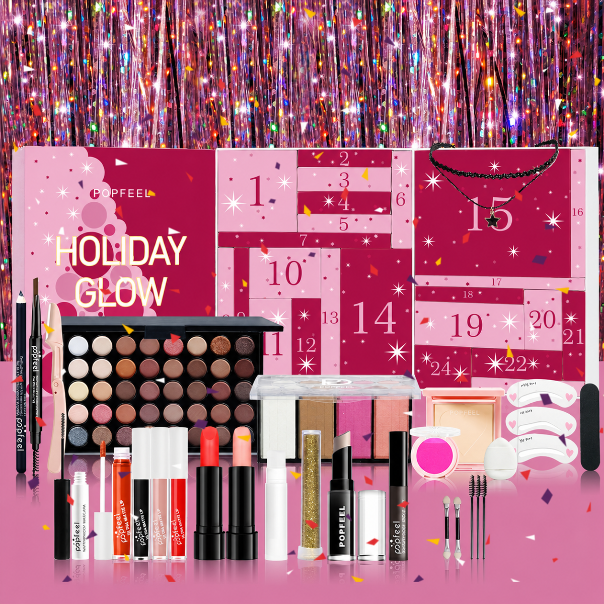 Detailansicht des Make-up-Adventskalenders