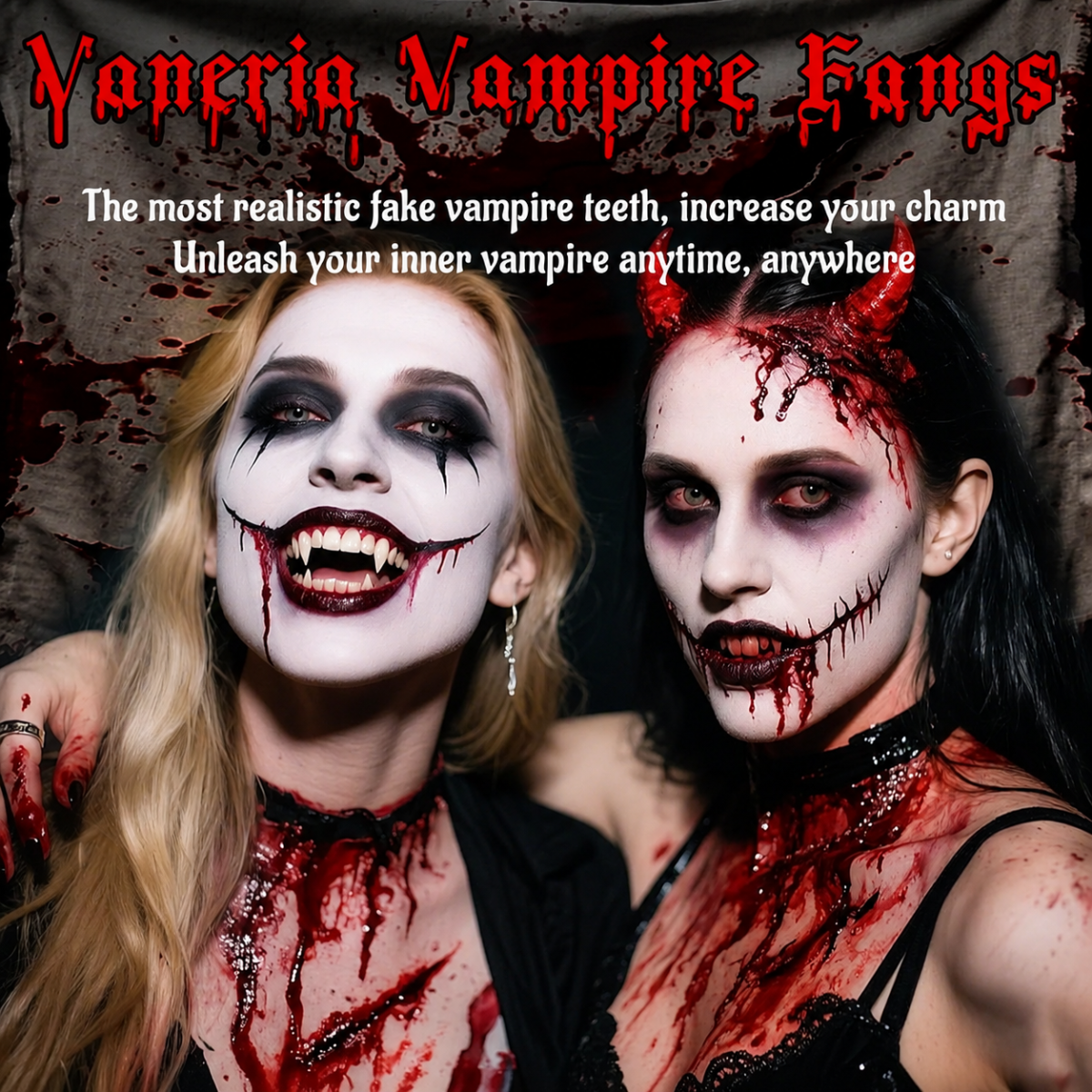 Detailansicht Vampirzähne