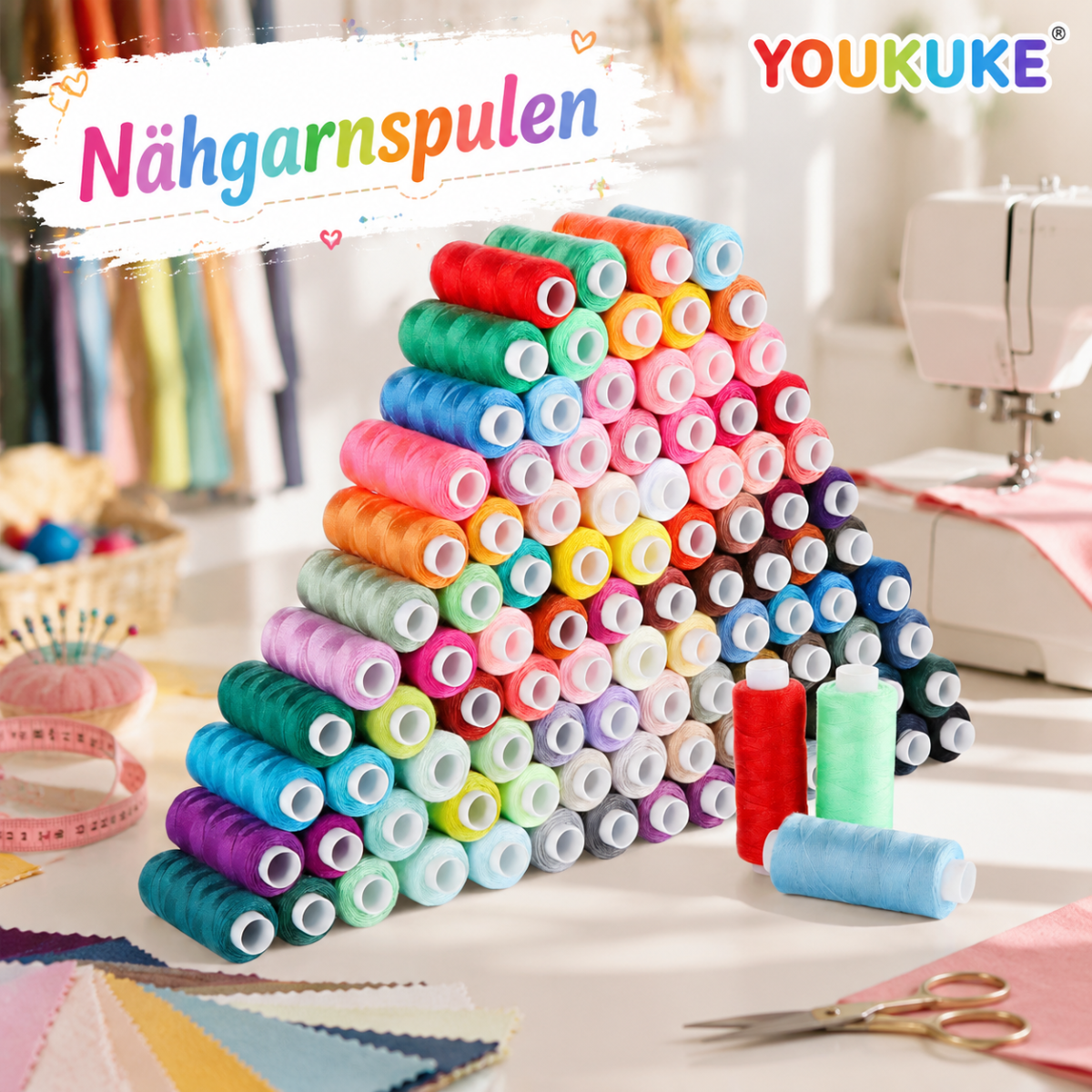 60 Farben Nähgarn Set