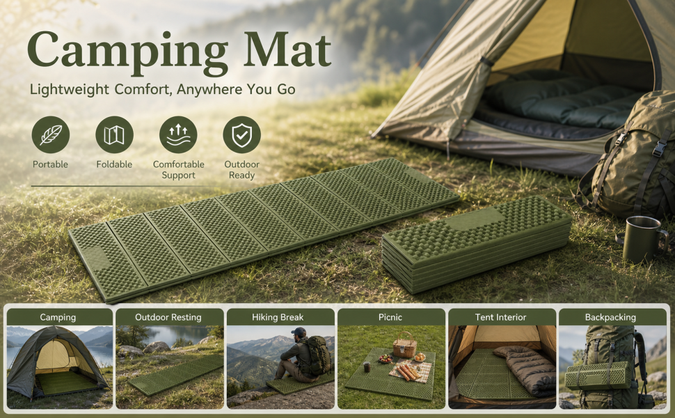 Camping Matte Mittelbanner