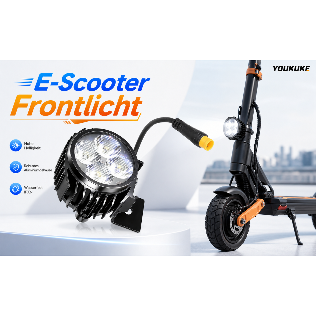 LED Frontscheinwerfer für Kukirin G2 Pro