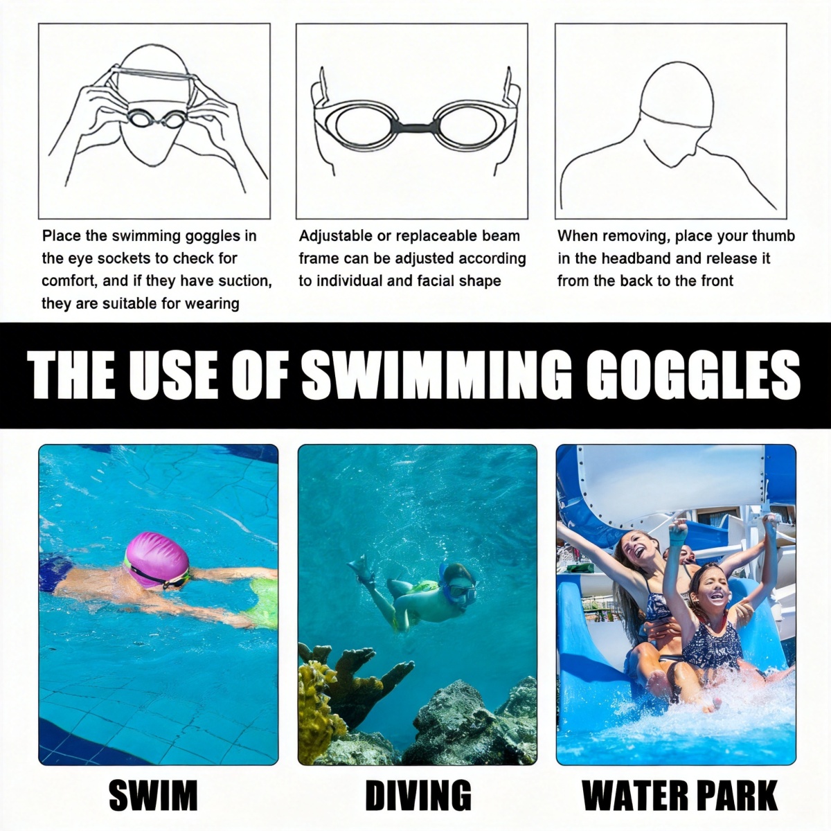 Frosch-resistente Schwimmbrille