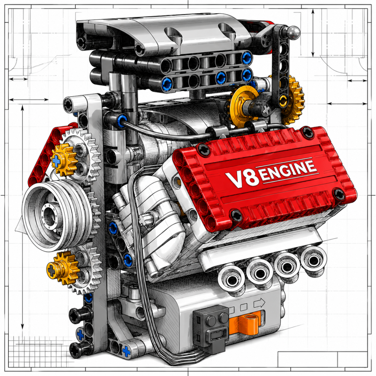 V8 Motor Detail 4