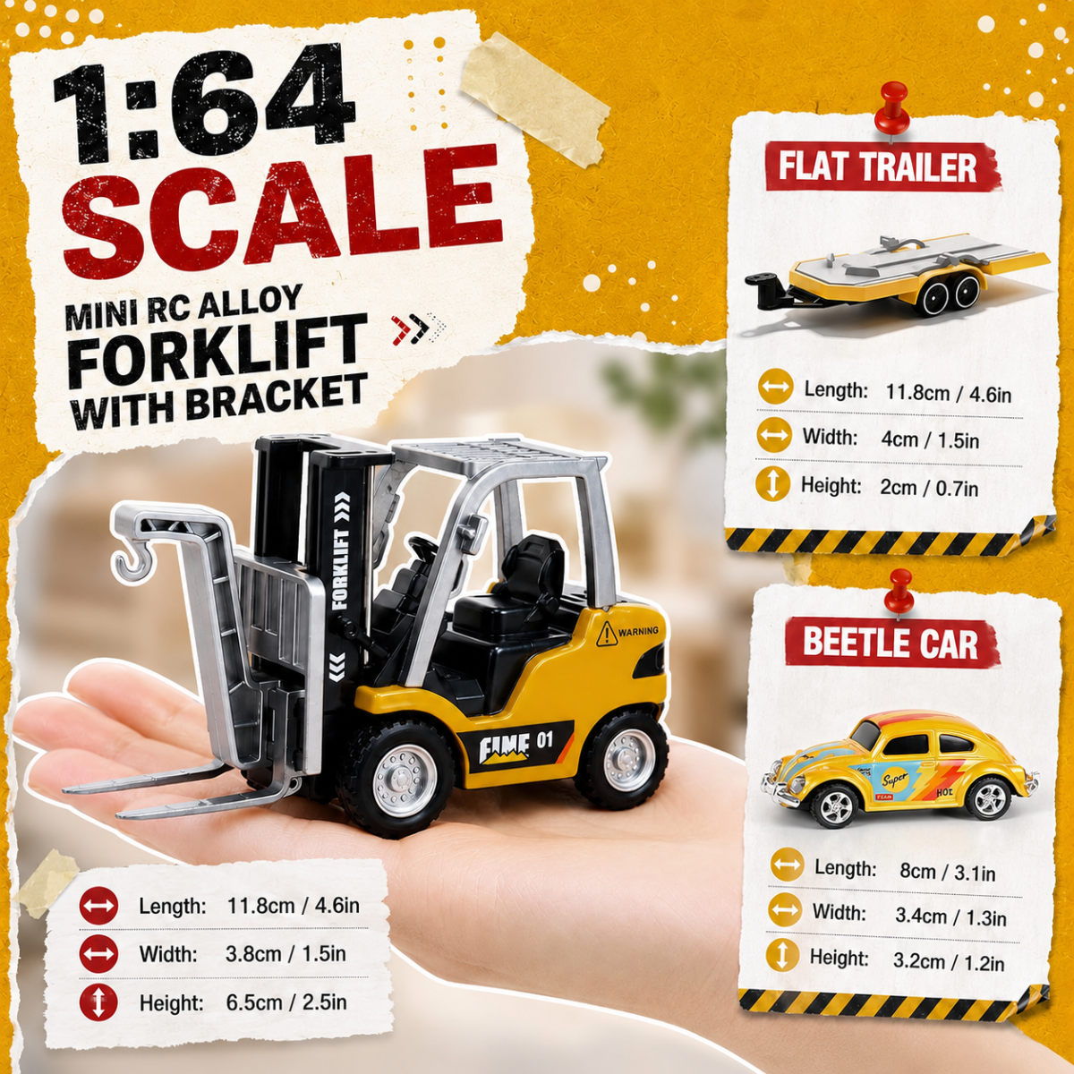 RC Gabelstapler Spielset mit Anhänger
