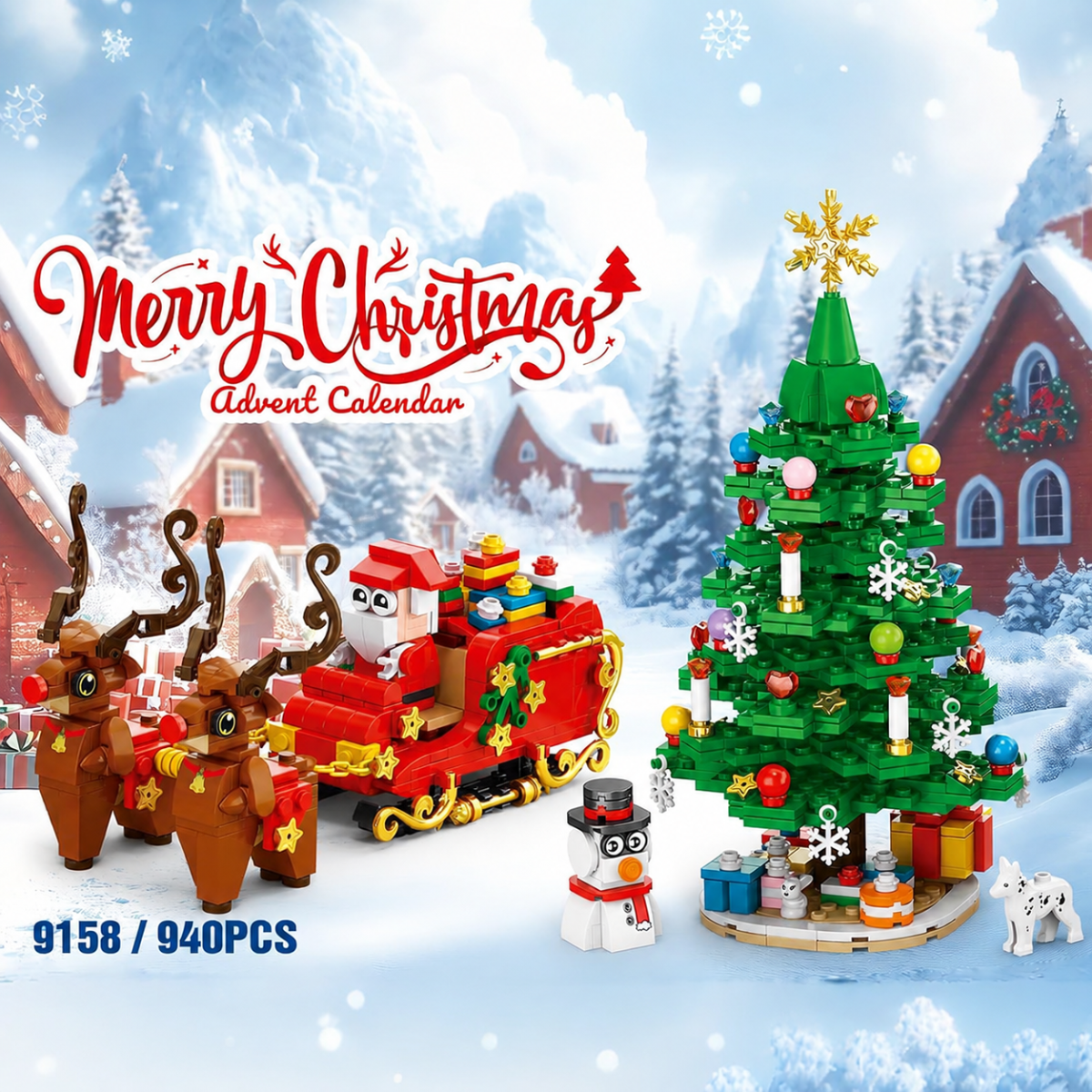 Adventskalender Bausteine Set